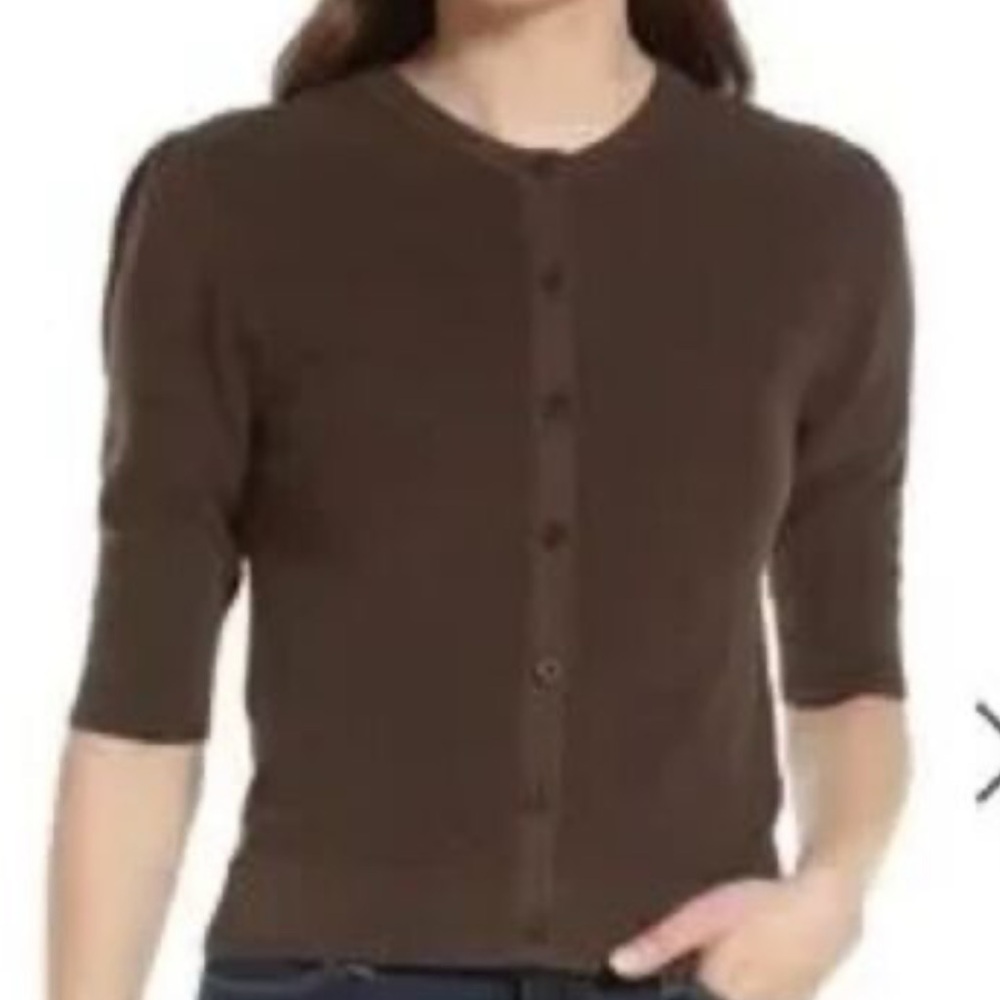 Frame Denim Chocolate
Brown Button Up Short Sleeve Cardigan